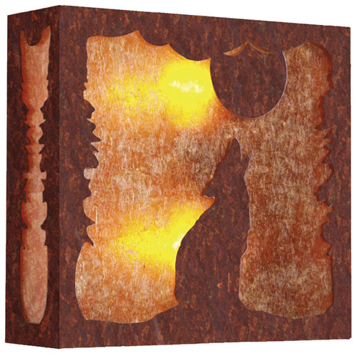 Rust Russet Ridge Wolf II Sconce