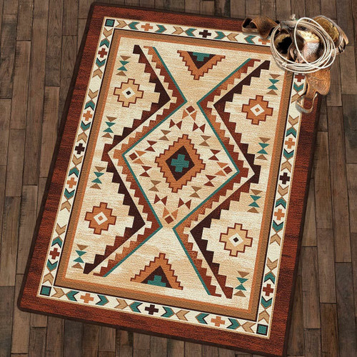 Angel Fire Tan Rug - 3 x 4