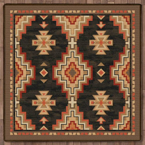 Black Ridge Rug - 8 Ft. Square