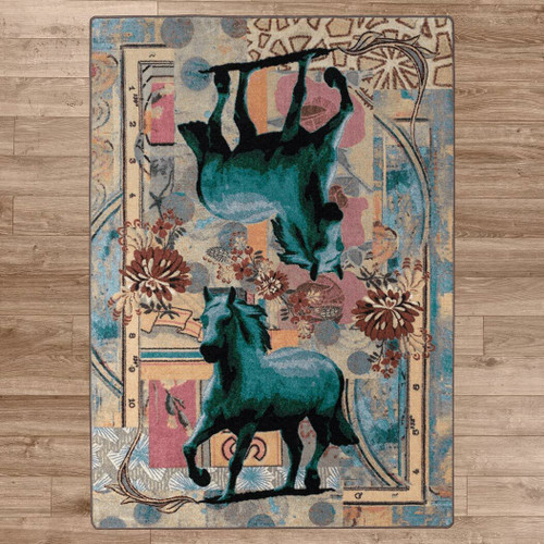 Blue Horse Rug - 4 x 5