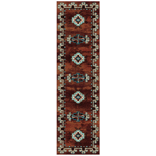 Bozeman Rust Rug - 2 x 8