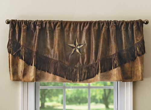 Brown Mustang Star Valance