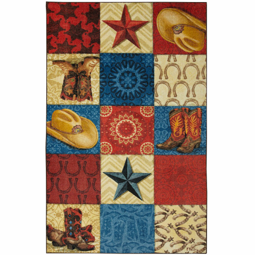 Cattle Run Squares Rug - 5 x 8 - OUT OF STOCK UNTIL 05/13/2024