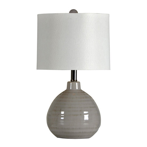 Cool Gray Ceramic Accent Lamp