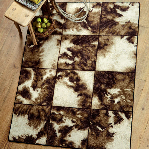 Cowhide Cubed Rug - 5 x 8