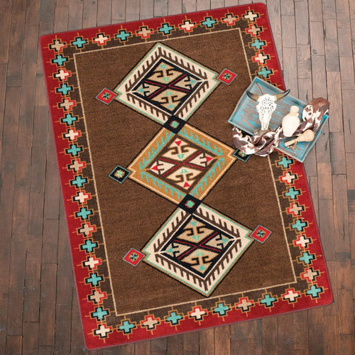 Desert Diamonds Chocolate Rug - 5 x 8