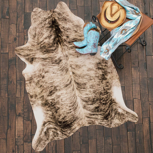 Faux Cowhide Rug - Brindle