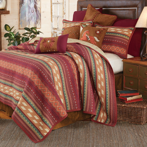 Fire Dance Reversible Quilt Bed Set - King