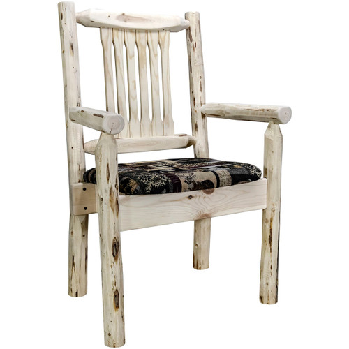 Frontier Captain's Chair with Woodland Upholstered Seat