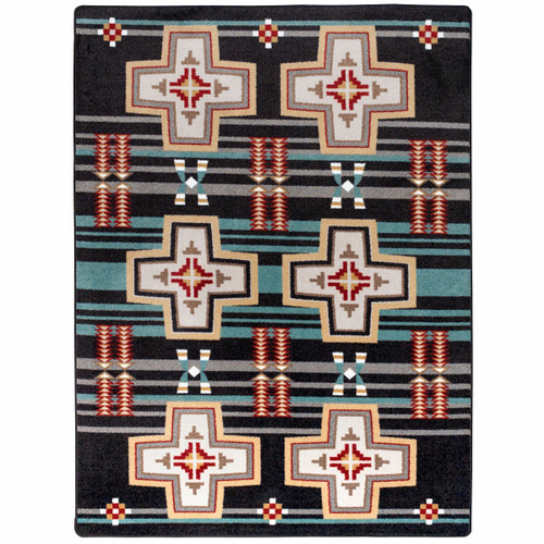 Grand River Black Rug - 8 x 11