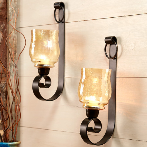 Western Scroll Wall Sconces - Set of 2
