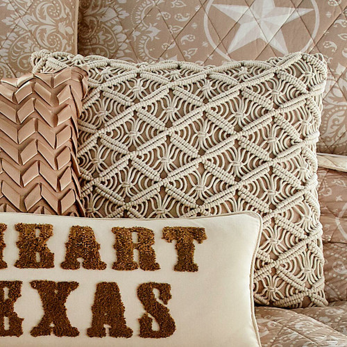 Lone Star Macrame Pillow