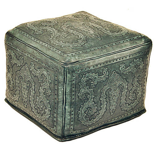 Turquoise Colonial Large Ottoman