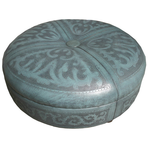 Turquoise Super Jumbo Ottoman