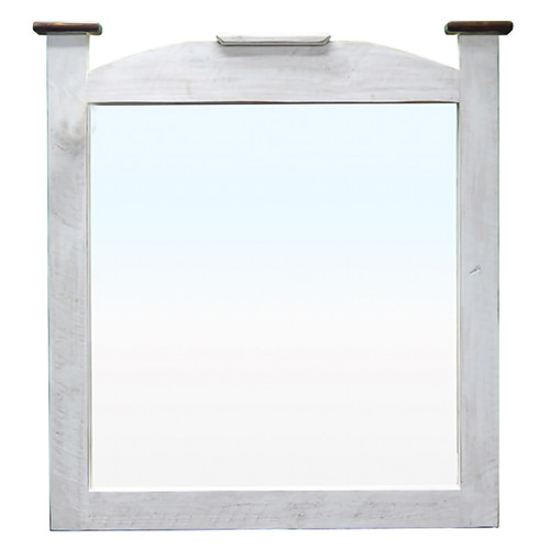 Pine Abode Mirror - Weathered White