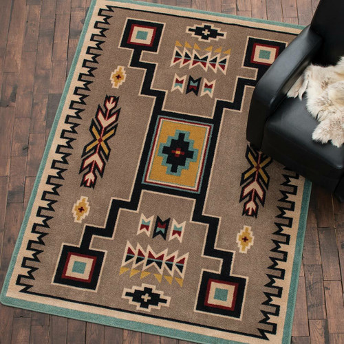 Rainstorm Turquoise Rug - 2 x 8