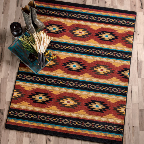 Red Deer Lodge Rug - 5 x 8