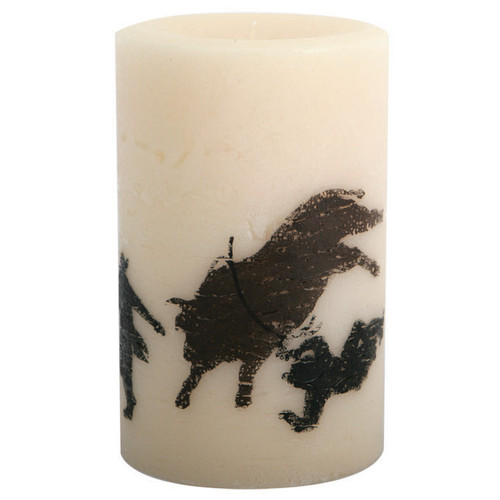 Rodeo Rider Pillar Candle - 4 Inch