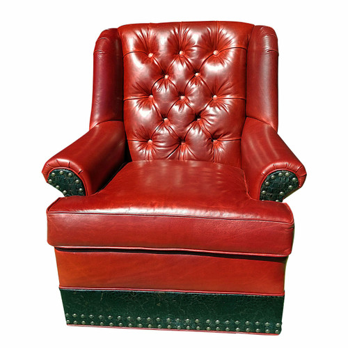 Red Ranch Tallback Swivel Glider