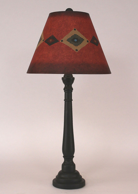 Round Buffet Lamp with Southwest Shade