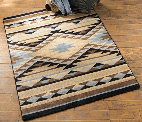 Sallisaw Blue Southwestern Rug - 4 x 6