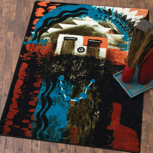 Santa Fe Boogie Rust Rug - 5 x 8