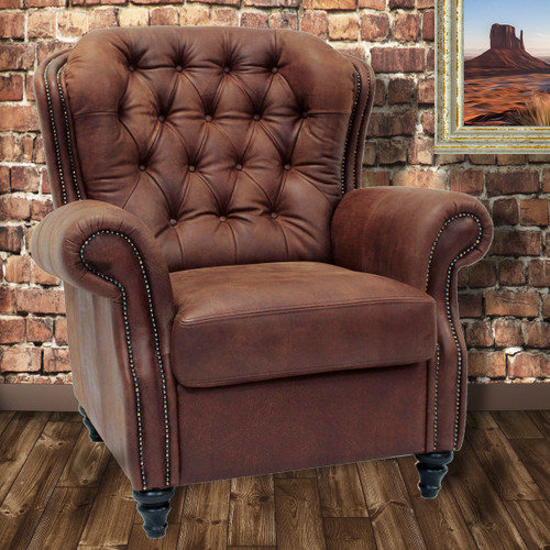 Sitara Leather Chair - Spice