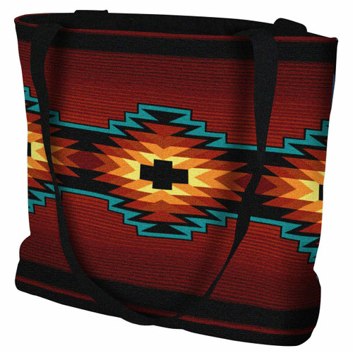 Southwest Geometric Deep Red Tote Bag