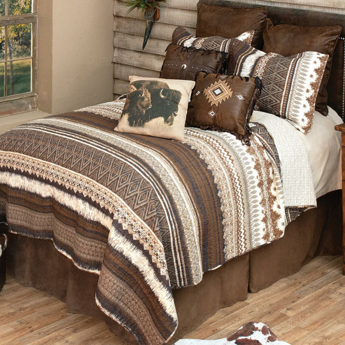Southwest Mocha Quilt Bed Set - King