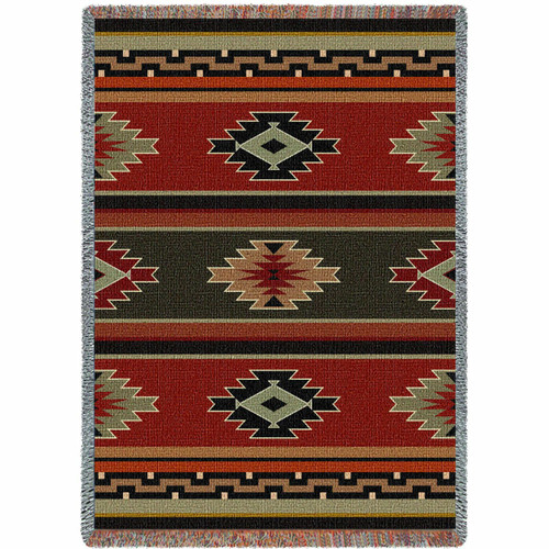 Southwest Sampler Red and Green Blanket