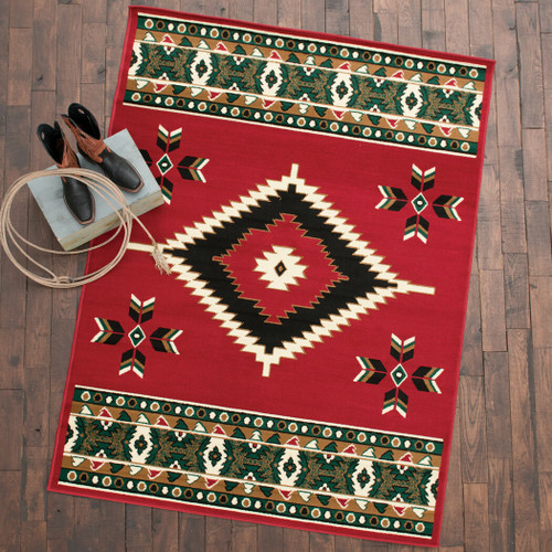 Southwestern Plateau Red Rug - 5 x 7