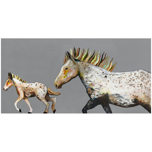 Pony Gallop Canvas Art - 36 x 18