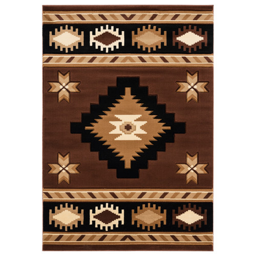 Star Vision Brown Rug - 8 x 11