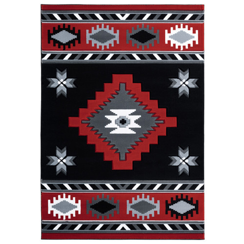 Star Vision Red Rug - 5 x 8