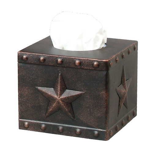 Stars & Studs Metal Square Tissue Box