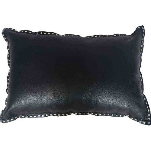 Stud Border Black Pillow