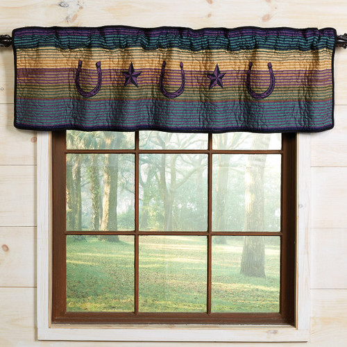 Texas Sky Star & Horseshoe Valance