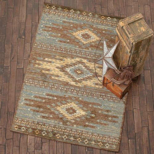 Three Spirits Blue Rug - 5 x 7 - OUT OF STOCK UNTIL 05/06/2024