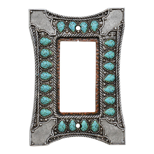 Tribal Turquoise Single Rocker Switch Cover
