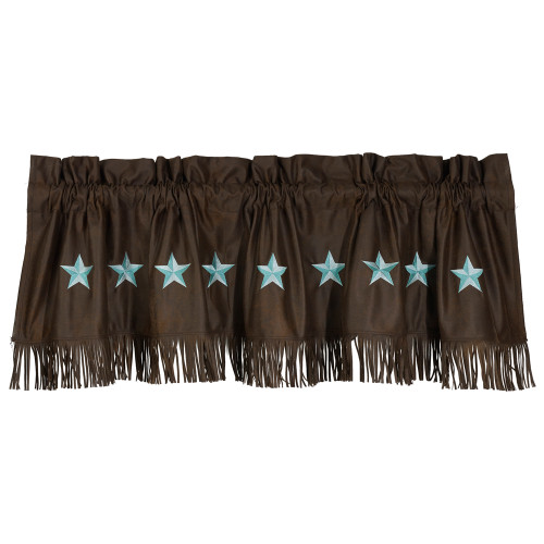 Turquoise Laredo Fringed Valance