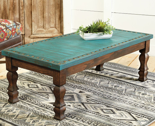 Turquoise Silver Trails Coffee Table