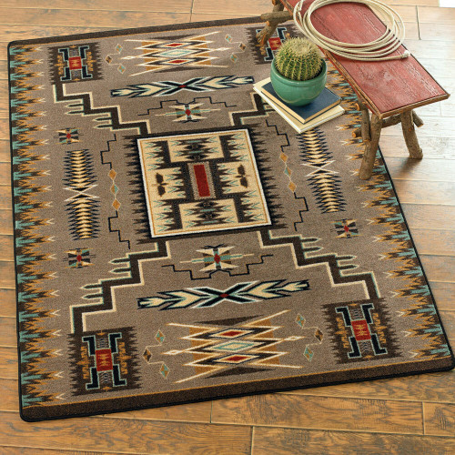 Vision Catcher Turquoise Rug - 3 x 4