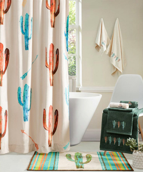 Free Spirit Cactus Shower Curtain