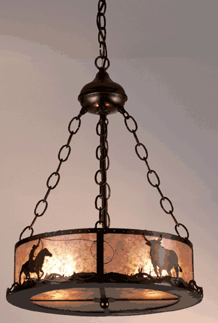 black drum light chandelier