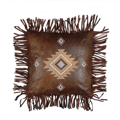 Fringed Diamond Pillow