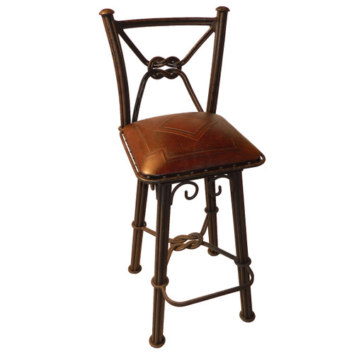 Coronado Iron Barstool with Swivel Back - Diamond