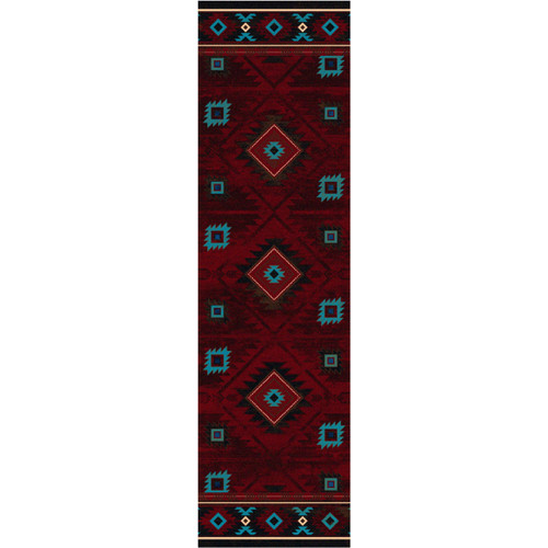 Whiskey River Red Rug - 2 x 8