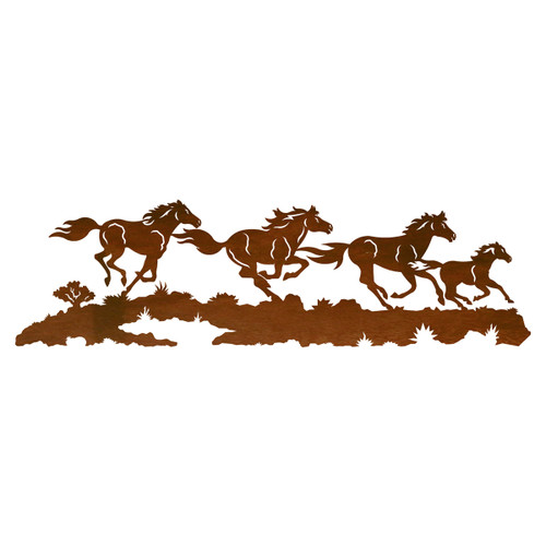 Wild Horses Wall Art - 42 Inch