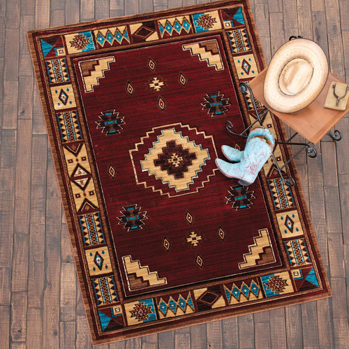 Native Vibes Southwest Burgundy Rug - 3 x 4 - OUT OF STOCK UNTIL 06/17/2024