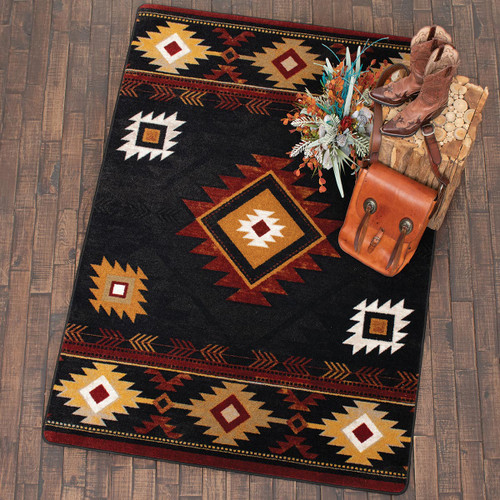 Diamond Creek Black & Tan Rug - 5 x 8